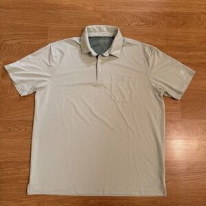 Maelreg Shirt Men's XL Performance Golf Polo Green Geometric‎ Golf Stretch